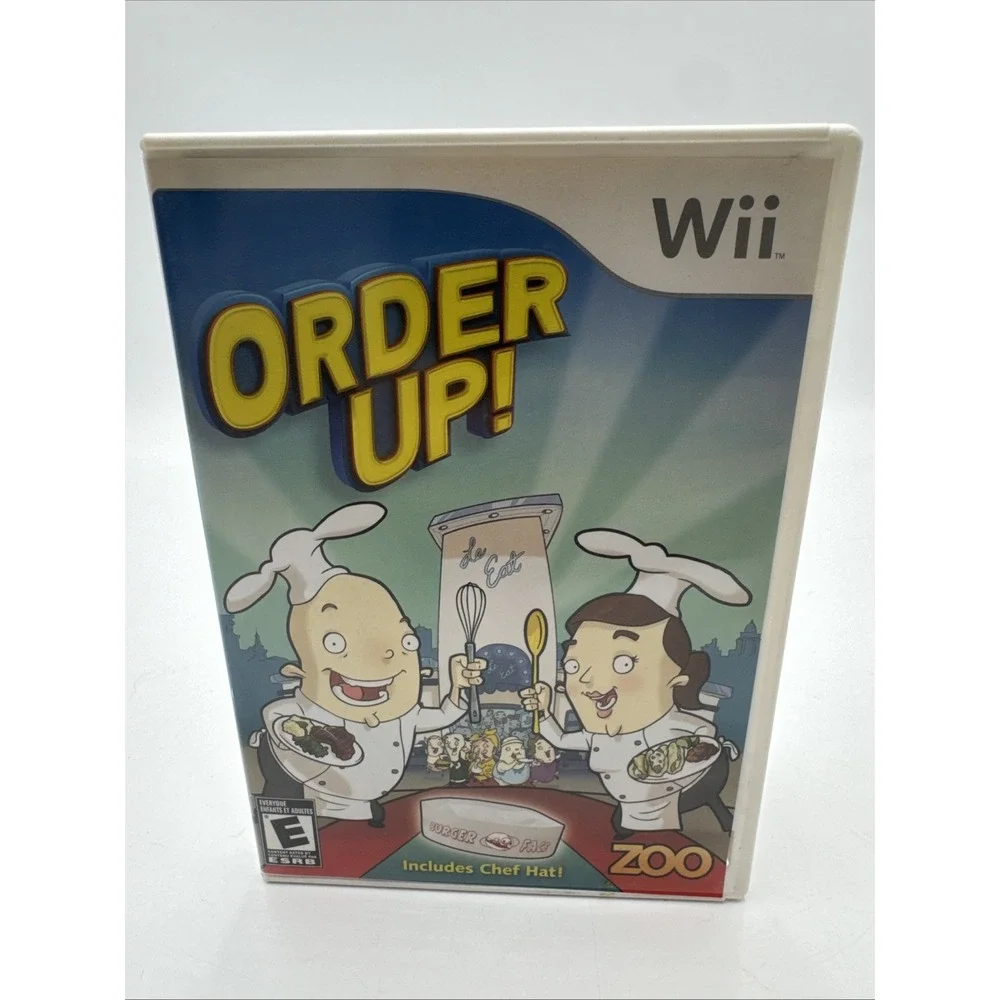 Order Up! Nintendo Wii 2008 Cooking Simulator Complete Tested Includes Chef Hat